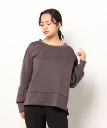 Samansa Mos2 blue | ダンボールニットボリューム袖スウェット(スウェット)