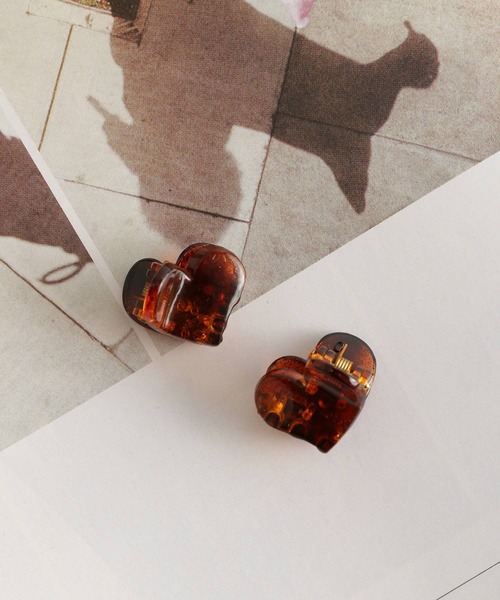 Me%（ミィパーセント）の「☆2点セット☆ミニハートチビクリップ（バレッタ/ヘアクリップ・レディース・ベージュ/アイボリー/ライトピンク/ブラウン・FREE）」の3枚目の写真