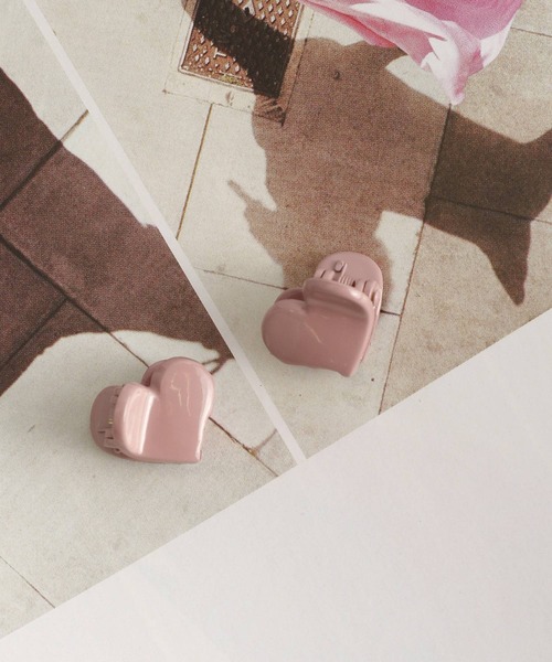 Me%（ミィパーセント）の「☆2点セット☆ミニハートチビクリップ（バレッタ/ヘアクリップ・レディース・ベージュ/アイボリー/ライトピンク/ブラウン・FREE）」の4枚目の写真