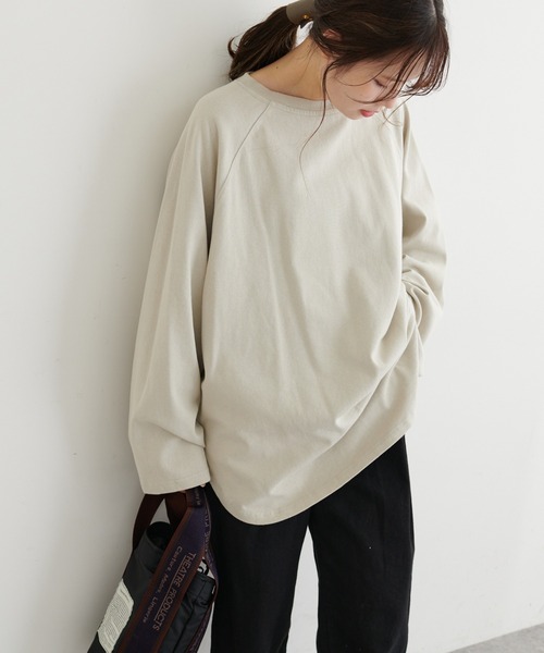 PUAL CE CIN（ピュアルセシン）の「パウダー加工プルオーバー（Tシャツ/カットソー・レディース・ブラック/グレー/ベージュ/ブルー・FREE）」の4枚目の写真