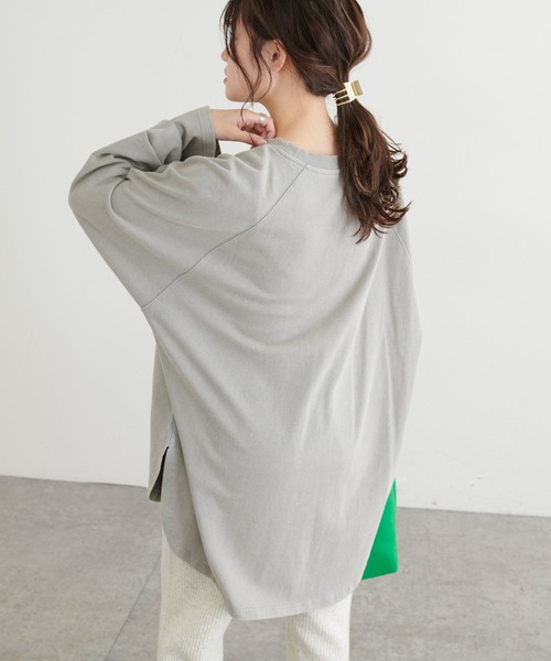 PUAL CE CIN（ピュアルセシン）の「パウダー加工プルオーバー（Tシャツ/カットソー・レディース・ブラック/グレー/ベージュ/ブルー・FREE）」の3枚目の写真