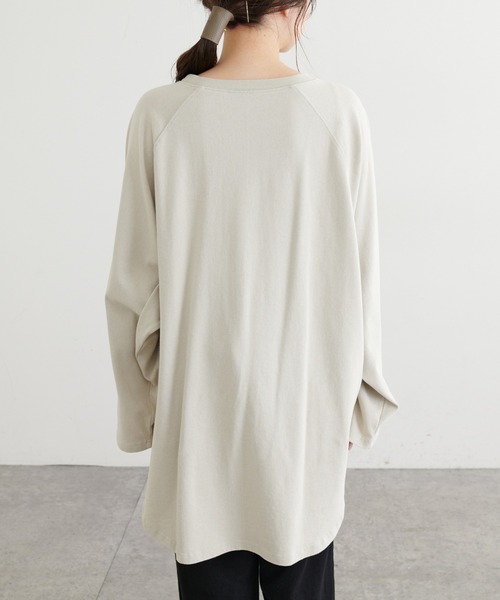 PUAL CE CIN（ピュアルセシン）の「パウダー加工プルオーバー（Tシャツ/カットソー・レディース・ブラック/グレー/ベージュ/ブルー・FREE）」の9枚目の写真