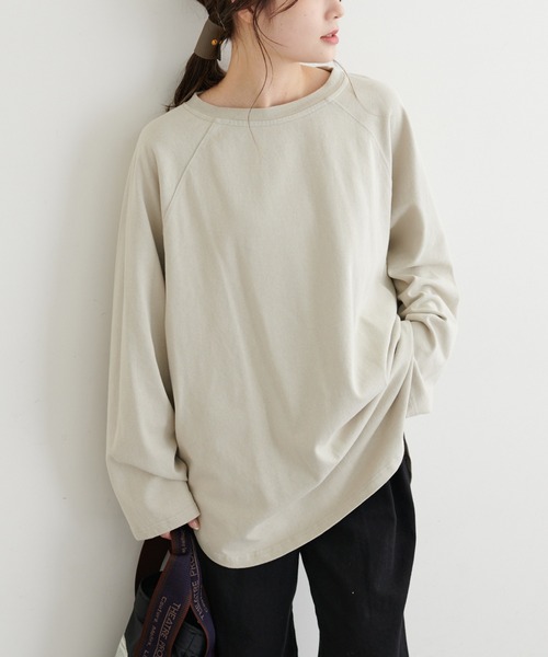 PUAL CE CIN（ピュアルセシン）の「パウダー加工プルオーバー（Tシャツ/カットソー・レディース・ブラック/グレー/ベージュ/ブルー・FREE）」の10枚目の写真