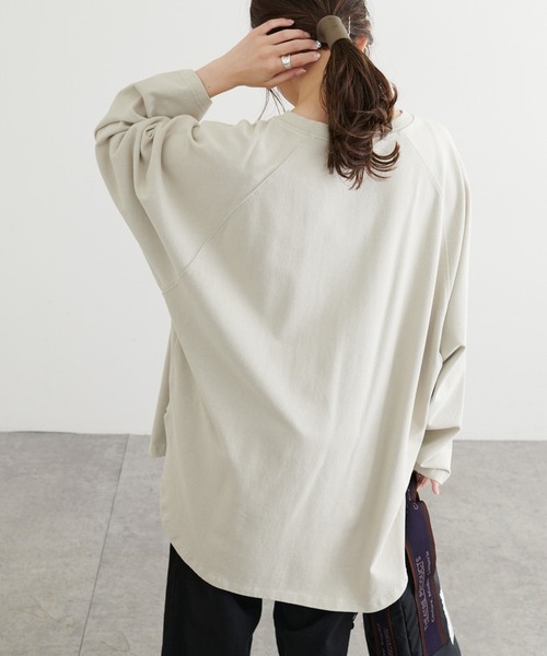 PUAL CE CIN（ピュアルセシン）の「パウダー加工プルオーバー（Tシャツ/カットソー・レディース・ブラック/グレー/ベージュ/ブルー・FREE）」の7枚目の写真