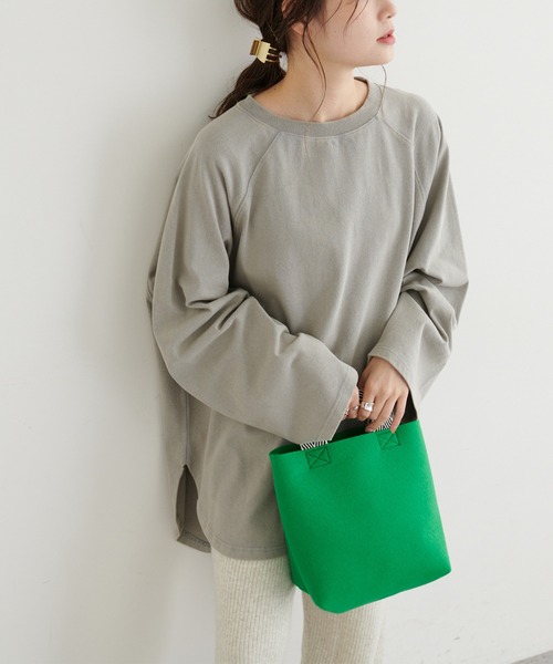 PUAL CE CIN（ピュアルセシン）の「パウダー加工プルオーバー（Tシャツ/カットソー・レディース・ブラック/グレー/ベージュ/ブルー・FREE）」の21枚目の写真