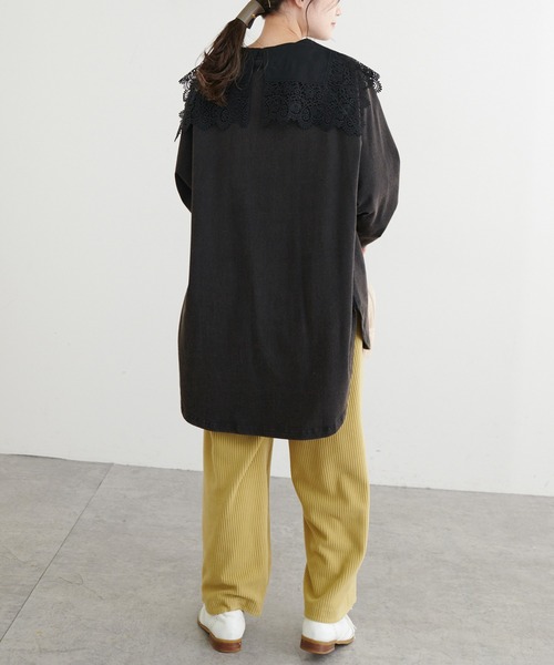 PUAL CE CIN（ピュアルセシン）の「パウダー加工プルオーバー（Tシャツ/カットソー・レディース・ブラック/グレー/ベージュ/ブルー・FREE）」の14枚目の写真