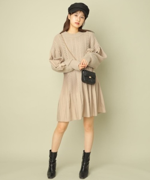 Rirandture 配色ラインシャツドッキングチュニックワンピース Rirandture（リランドチュール）の「配色ラインシャツドッキング