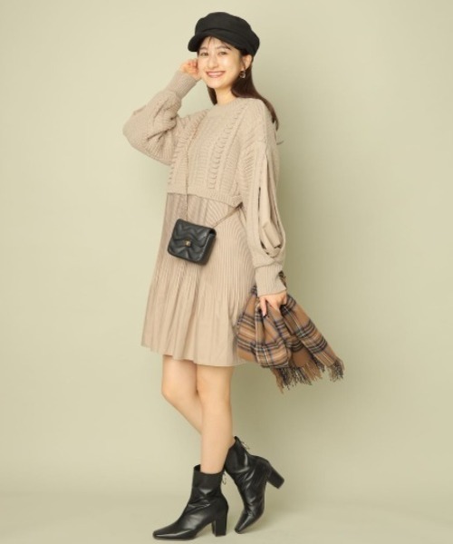 Rirandture(リランドチュール)の「プリーツシャツドッキングミニ Rirandture(リランドチュール)の「プリーツシャツドッキングミニ