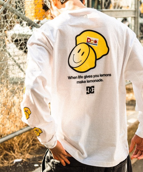 DC(ディーシー)の「DC/ディーシー ロンT DLT221019(Tシャツ/カットソー・メンズ・ホワイト/ブラック/ベージュ・L/XL/M)」の1枚目の写真