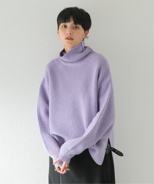 JOURNAL STANDARD（ジャーナルスタンダード）の「ハミルトンアルパカ混アゼキリカエハイネック（ニット/セーター・レディース・アーミー/ラベンダー/ホワイト・FREE）」の16枚目の写真