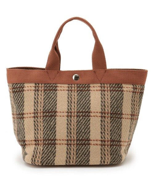 SHOO・LA・RUE(シューラルー)の「◆チェックテープトート(トートバッグ・レディース・ブラック系1/ダークブラウン系1/ベージュ系1/ベージュ系8・00)」の5枚目の写真