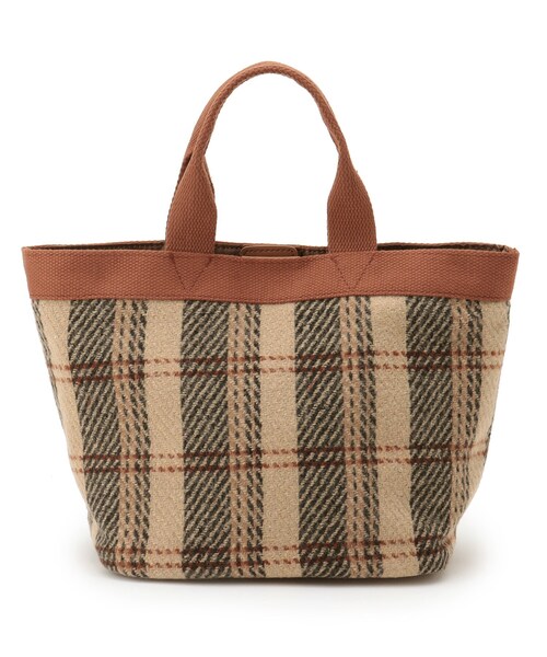 SHOO・LA・RUE(シューラルー)の「◆チェックテープトート(トートバッグ・レディース・ブラック系1/ダークブラウン系1/ベージュ系1/ベージュ系8・00)」の7枚目の写真