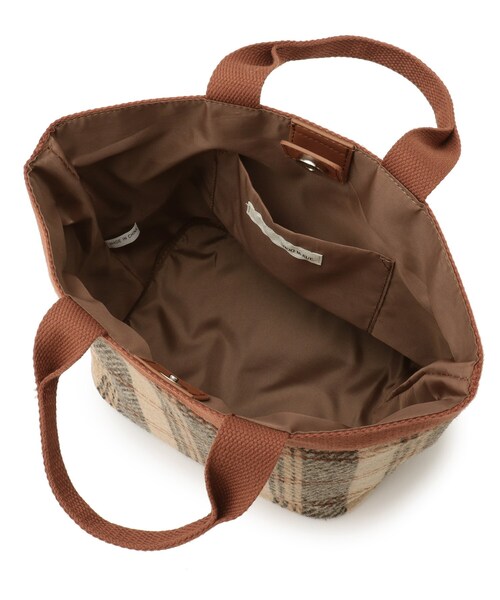 SHOO・LA・RUE(シューラルー)の「◆チェックテープトート(トートバッグ・レディース・ブラック系1/ダークブラウン系1/ベージュ系1/ベージュ系8・00)」の12枚目の写真