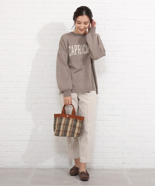 SHOO・LA・RUE(シューラルー)の「◆チェックテープトート(トートバッグ・レディース・ブラック系1/ダークブラウン系1/ベージュ系1/ベージュ系8・00)」の10枚目の写真