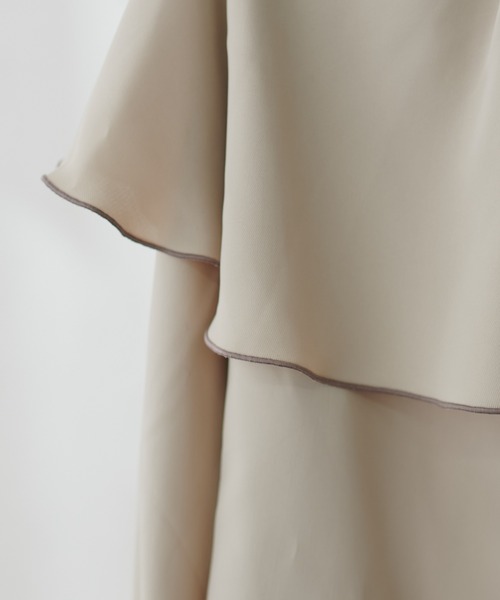 【WEB限定カラー有り】ひらりケープブラウス