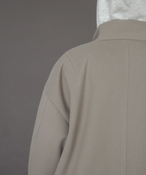 SENSE OF PLACE by URBAN RESEARCH（センスオブプレイスバイアーバンリサーチ）の「スタンドカラールーズコート（ステンカラーコート・メンズ・ミント/ブラック・MEDIUM/LARGE）」の10枚目の写真