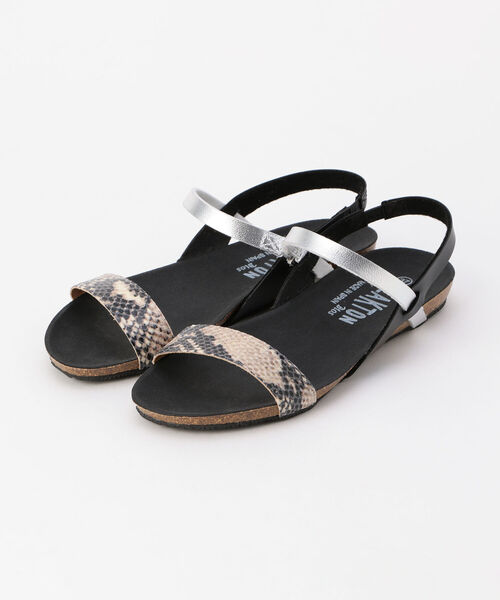 PLAKTON(プラクトン)の「【PLAKTON/ プラクトン】3トーンサンダル(サンダル・レディース・ベージュ/パイソン/シルバー・35/36/38/37)」の1枚目の写真