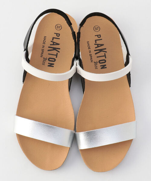 PLAKTON(プラクトン)の「【PLAKTON/ プラクトン】3トーンサンダル(サンダル・レディース・ベージュ/パイソン/シルバー・35/36/38/37)」の4枚目の写真