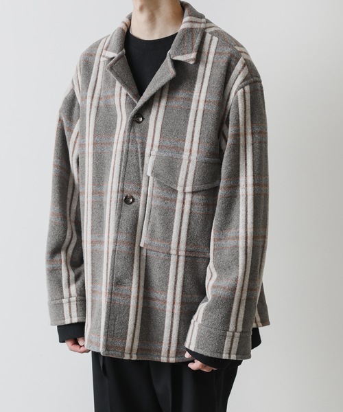 KAZUYUKI KUMAGAI ATTACHMENT（カズユキクマガイアタッチメント）の「W/Nyﾁｪｯｸﾓｯｻｰｼｬﾂｼﾞｬｹｯﾄ（テーラードジャケット・メンズ・キャメル/ベージュ・3/2/1）」の11枚目の写真