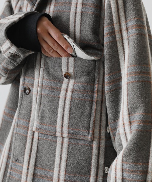 KAZUYUKI KUMAGAI ATTACHMENT（カズユキクマガイアタッチメント）の「W/Nyﾁｪｯｸﾓｯｻｰｼｬﾂｼﾞｬｹｯﾄ（テーラードジャケット・メンズ・キャメル/ベージュ・3/2/1）」の17枚目の写真