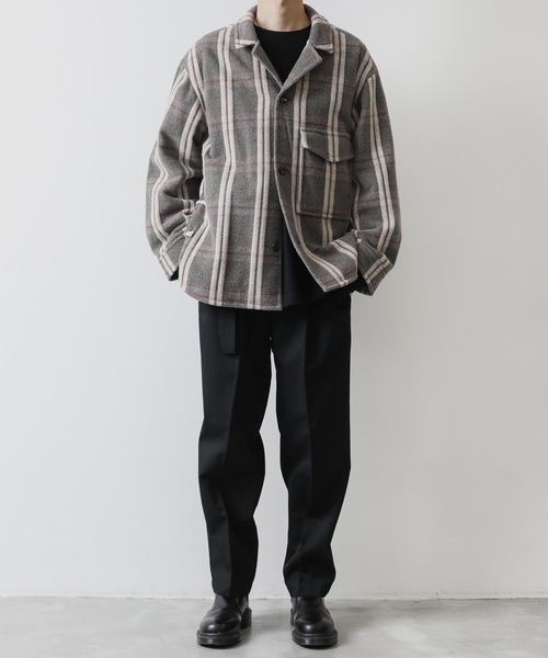 KAZUYUKI KUMAGAI ATTACHMENT（カズユキクマガイアタッチメント）の「W/Nyﾁｪｯｸﾓｯｻｰｼｬﾂｼﾞｬｹｯﾄ（テーラードジャケット・メンズ・キャメル/ベージュ・3/2/1）」の12枚目の写真