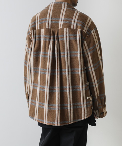 KAZUYUKI KUMAGAI ATTACHMENT（カズユキクマガイアタッチメント）の「W/Nyﾁｪｯｸﾓｯｻｰｼｬﾂｼﾞｬｹｯﾄ（テーラードジャケット・メンズ・キャメル/ベージュ・3/2/1）」の7枚目の写真