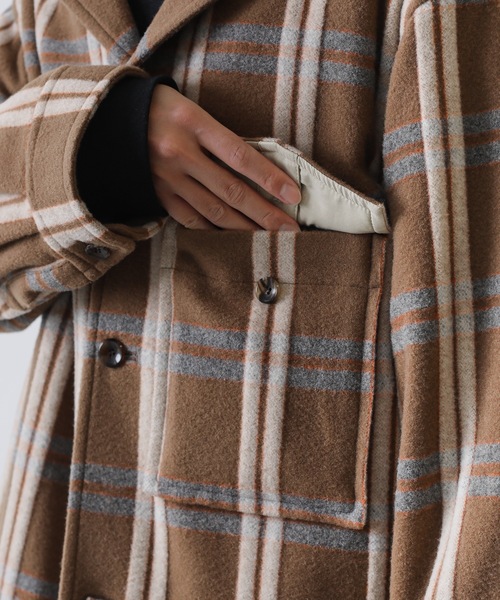 KAZUYUKI KUMAGAI ATTACHMENT（カズユキクマガイアタッチメント）の「W/Nyﾁｪｯｸﾓｯｻｰｼｬﾂｼﾞｬｹｯﾄ（テーラードジャケット・メンズ・キャメル/ベージュ・3/2/1）」の14枚目の写真