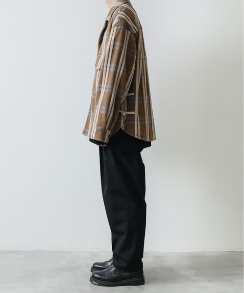 KAZUYUKI KUMAGAI ATTACHMENT（カズユキクマガイアタッチメント）の「W/Nyﾁｪｯｸﾓｯｻｰｼｬﾂｼﾞｬｹｯﾄ（テーラードジャケット・メンズ・キャメル/ベージュ・3/2/1）」の8枚目の写真