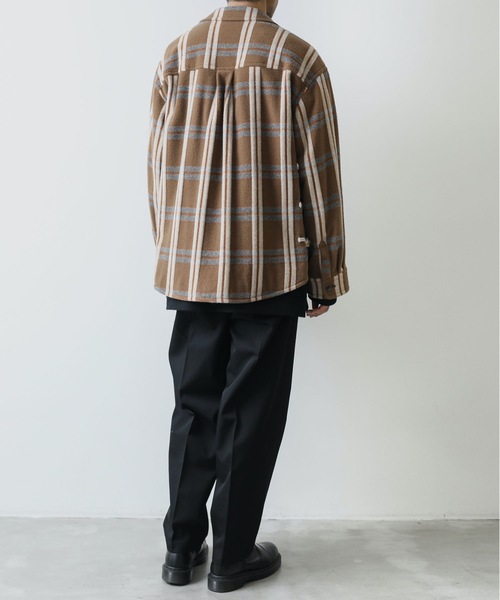 KAZUYUKI KUMAGAI ATTACHMENT（カズユキクマガイアタッチメント）の「W/Nyﾁｪｯｸﾓｯｻｰｼｬﾂｼﾞｬｹｯﾄ（テーラードジャケット・メンズ・キャメル/ベージュ・3/2/1）」の18枚目の写真