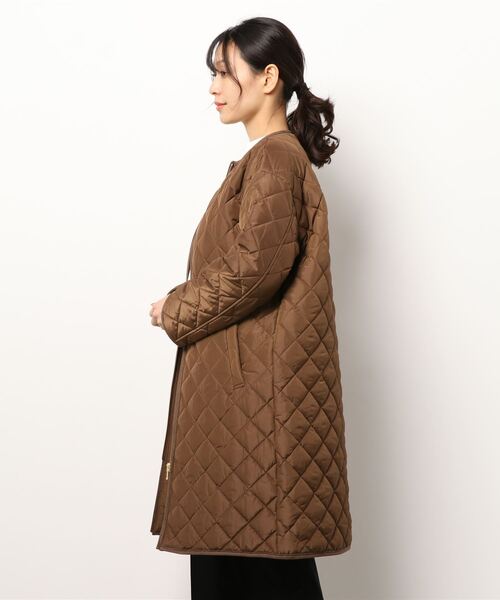 Te chichi（テチチ）の「キルティングノーカラーコート（ノーカラーコート・レディース・ブラウン/ブラック/ベージュ・ﾌﾘ-）」の4枚目の写真