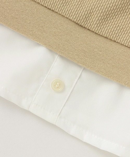 petit main（プティマイン）の「ベストドッキング長袖シャツ（シャツ/ブラウス・キッズ・ベージュ/ネイビー・80ｃｍ/90cm/110cm/100cm/120cm/130cm）」の12枚目の写真