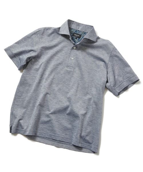 MEN'S BIGI（メンズビギ）の「【COOLMAX】スラブ鹿の子ポロシャツ　ACTIVE TAILORライン（ポロシャツ・メンズ・ネイビー/ブルー/グリーン・01/02/03）」の18枚目の写真