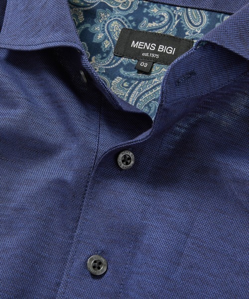 MEN'S BIGI（メンズビギ）の「【COOLMAX】スラブ鹿の子ポロシャツ　ACTIVE TAILORライン（ポロシャツ・メンズ・ネイビー/ブルー/グリーン・01/02/03）」の17枚目の写真