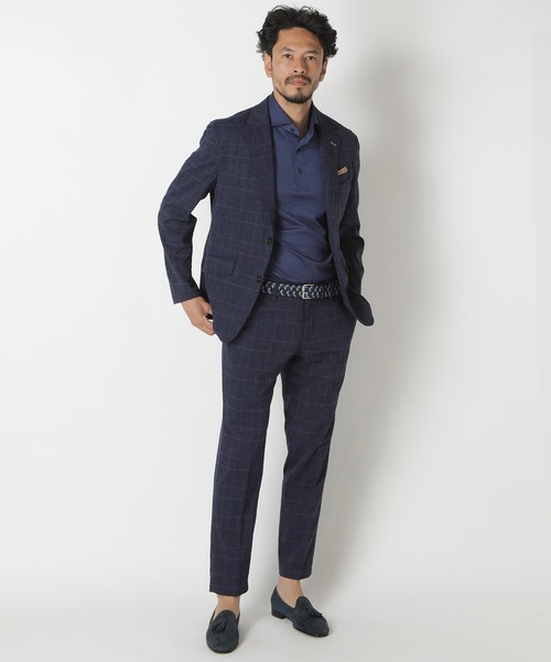 MEN'S BIGI（メンズビギ）の「【COOLMAX】スラブ鹿の子ポロシャツ　ACTIVE TAILORライン（ポロシャツ・メンズ・ネイビー/ブルー/グリーン・01/02/03）」の9枚目の写真