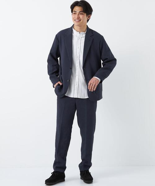 新品 グリーンレーベルリラクシング ストレッチテーラードジャケット 40 紺 green label relaxing｜グリーンレーベルリラクシングの