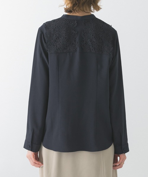 URBAN RESEARCH ROSSO（アーバンリサーチロッソ）の「ウォッシャブルレースブラウス（シャツ/ブラウス・レディース・ブルー系その他/オフホワイト/ネイビー・FREE）」の19枚目の写真