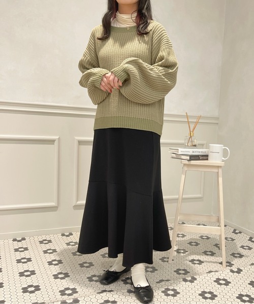 apres jour(アプレジュール)の「配色ニット【ZOZOTOWN限定アイテム】(ニット/セーター・レディース・イエロー系その他/アイボリー/グリーン系その他・X-LARGE/フリー)」の17枚目の写真