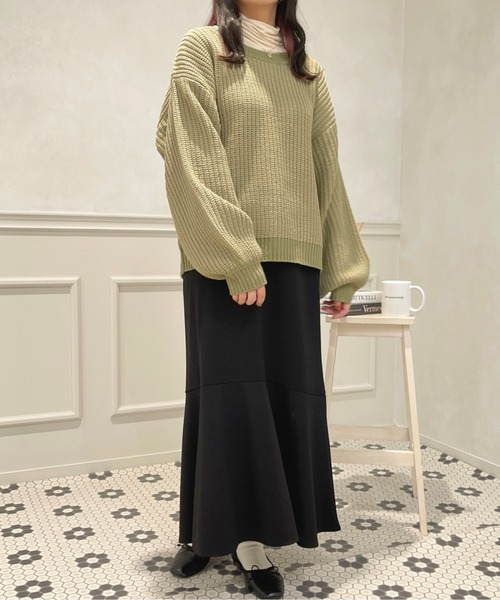 apres jour(アプレジュール)の「配色ニット【ZOZOTOWN限定アイテム】(ニット/セーター・レディース・イエロー系その他/アイボリー/グリーン系その他・X-LARGE/フリー)」の19枚目の写真