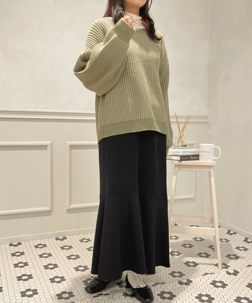 apres jour(アプレジュール)の「配色ニット【ZOZOTOWN限定アイテム】(ニット/セーター・レディース・イエロー系その他/アイボリー/グリーン系その他・X-LARGE/フリー)」の18枚目の写真