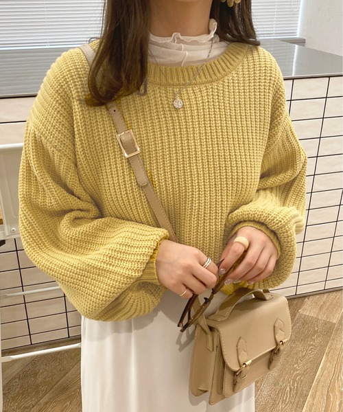 apres jour(アプレジュール)の「配色ニット【ZOZOTOWN限定アイテム】(ニット/セーター・レディース・イエロー系その他/アイボリー/グリーン系その他・X-LARGE/フリー)」の20枚目の写真