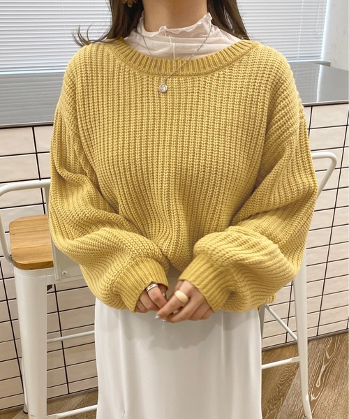 apres jour(アプレジュール)の「配色ニット【ZOZOTOWN限定アイテム】(ニット/セーター・レディース・イエロー系その他/アイボリー/グリーン系その他・X-LARGE/フリー)」の21枚目の写真