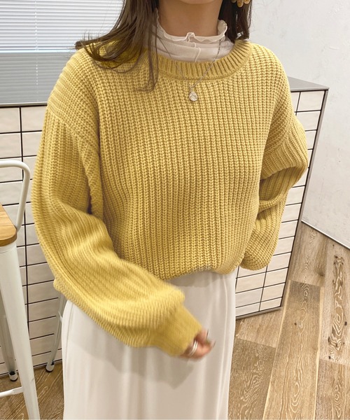 apres jour(アプレジュール)の「配色ニット【ZOZOTOWN限定アイテム】(ニット/セーター・レディース・イエロー系その他/アイボリー/グリーン系その他・X-LARGE/フリー)」の22枚目の写真