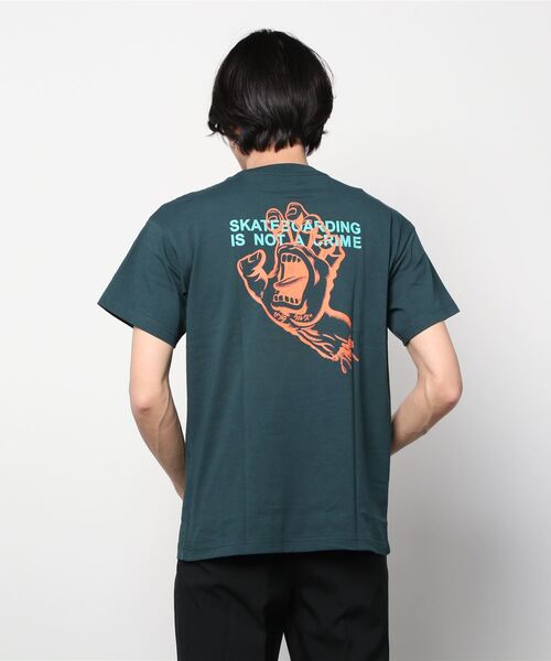 SANTA CRUZ(サンタクルーズ)の「【ムラサキスポーツ別注】SANTACRUZ/サンタクルーズ ルーズシルエット バックプリントTシャツ 502221409(Tシャツ/カットソー・メンズ・ホワイト/グリーン/ブラック・M/XL/L/XXL)」の6枚目の写真