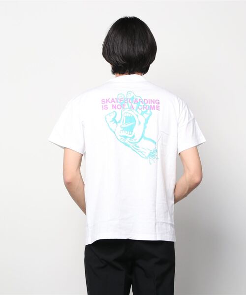 SANTA CRUZ(サンタクルーズ)の「【ムラサキスポーツ別注】SANTACRUZ/サンタクルーズ ルーズシルエット バックプリントTシャツ 502221409(Tシャツ/カットソー・メンズ・ホワイト/グリーン/ブラック・M/XL/L/XXL)」の7枚目の写真