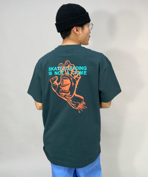 SANTA CRUZ(サンタクルーズ)の「【ムラサキスポーツ別注】SANTACRUZ/サンタクルーズ ルーズシルエット バックプリントTシャツ 502221409(Tシャツ/カットソー・メンズ・ホワイト/グリーン/ブラック・M/XL/L/XXL)」の3枚目の写真