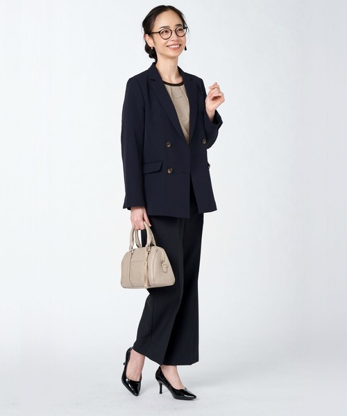 TOKYO SHIRTS（トウキョウシャツ）の「ベーシック ダブルボタン テーラードジャケット（テーラードジャケット・レディース・ブラック/ネイビー・M/L）」の22枚目の写真