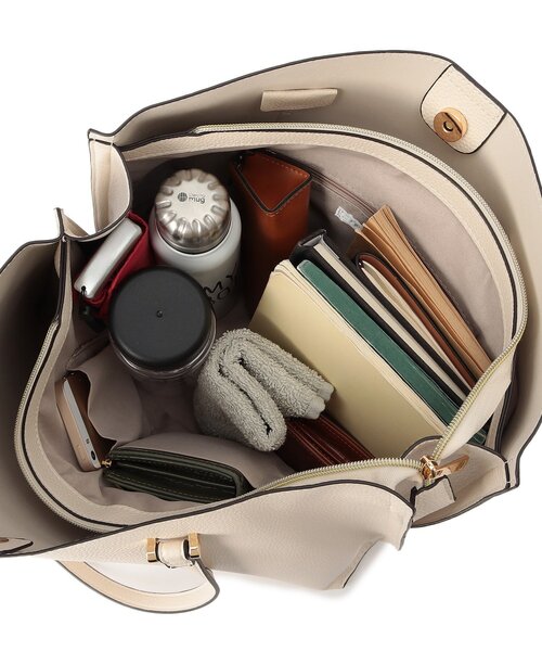 DRESKIP(ドレスキップ)の「◆【通勤/セレモニー】あおりトートバッグ(トートバッグ・レディース・アイボリー/ブラック/ベージュ・00)」の11枚目の写真