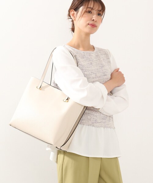 DRESKIP(ドレスキップ)の「◆【通勤/セレモニー】あおりトートバッグ(トートバッグ・レディース・アイボリー/ブラック/ベージュ・00)」の12枚目の写真