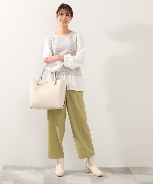 DRESKIP(ドレスキップ)の「◆【通勤/セレモニー】あおりトートバッグ(トートバッグ・レディース・アイボリー/ブラック/ベージュ・00)」の14枚目の写真