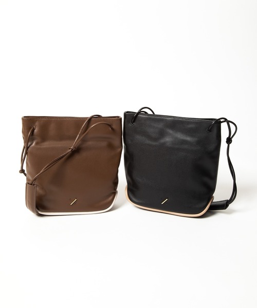 R/b nestle to BEAURE（アールビー）の「Rb ２tone Round OneShoulder（ショルダーバッグ・レディース・ブラウン/ブラック/ベージュ/アイボリー・FREE）」の19枚目の写真